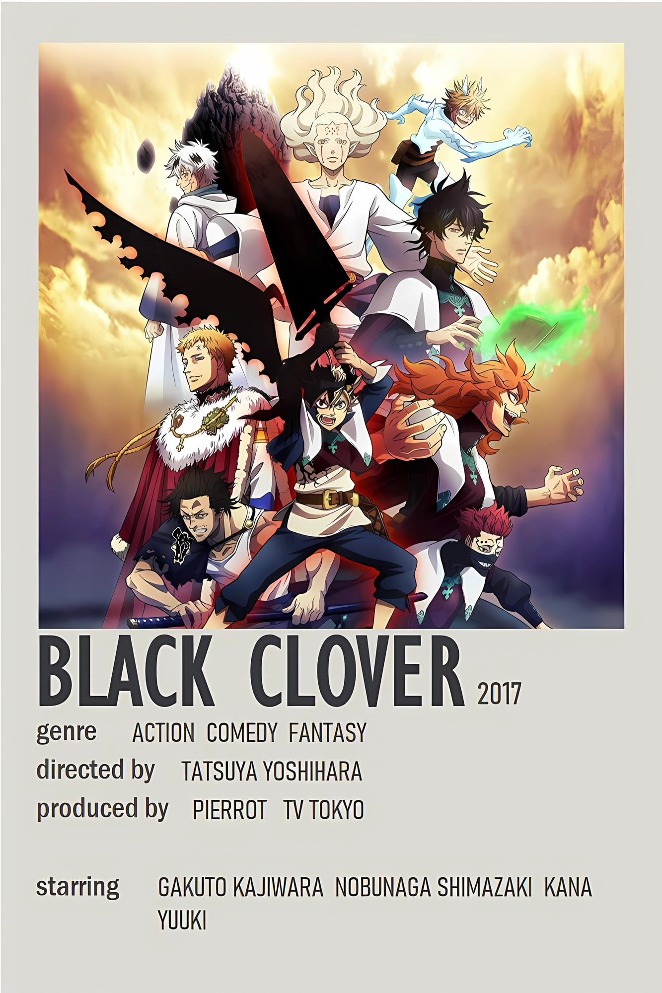 Black Clover minimalist poster 1